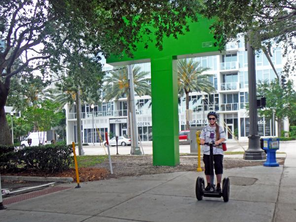 Karen Duquette on the Segway